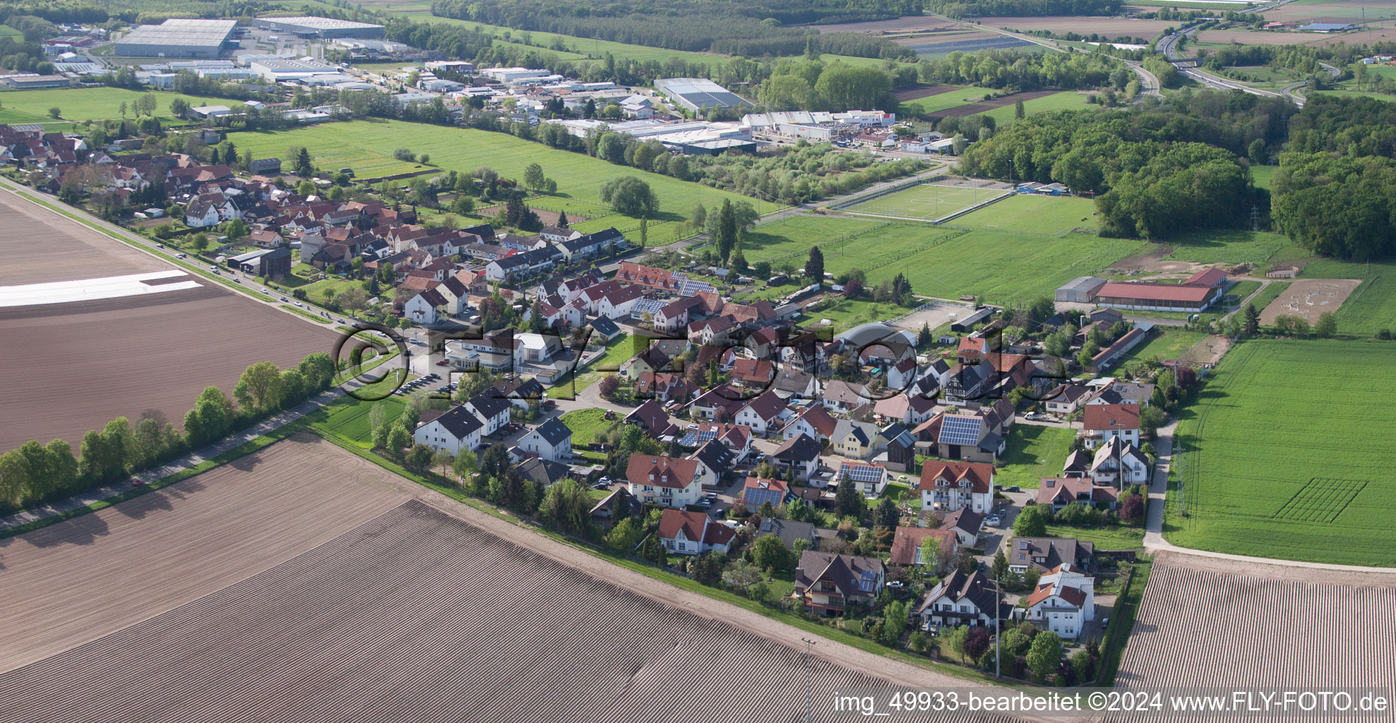 Panorama in the district Minderslachen in Kandel in the state Rhineland-Palatinate, Germany