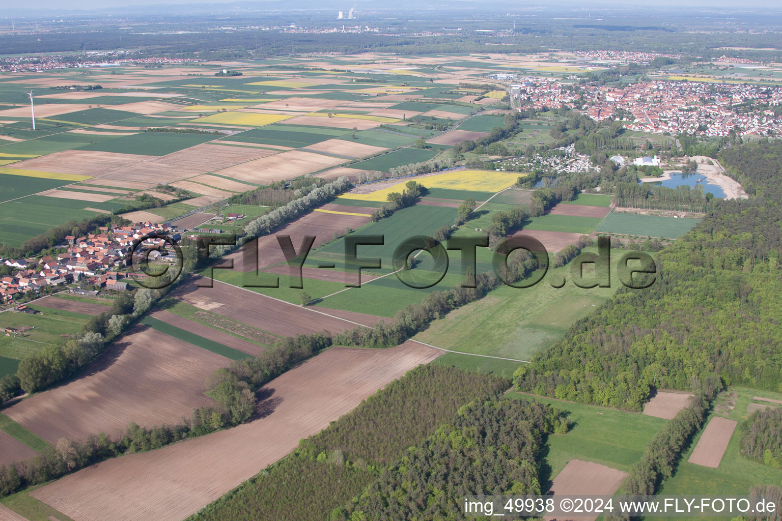 Model airfield of MSC Rülzheim from the west in Rülzheim in the state Rhineland-Palatinate, Germany