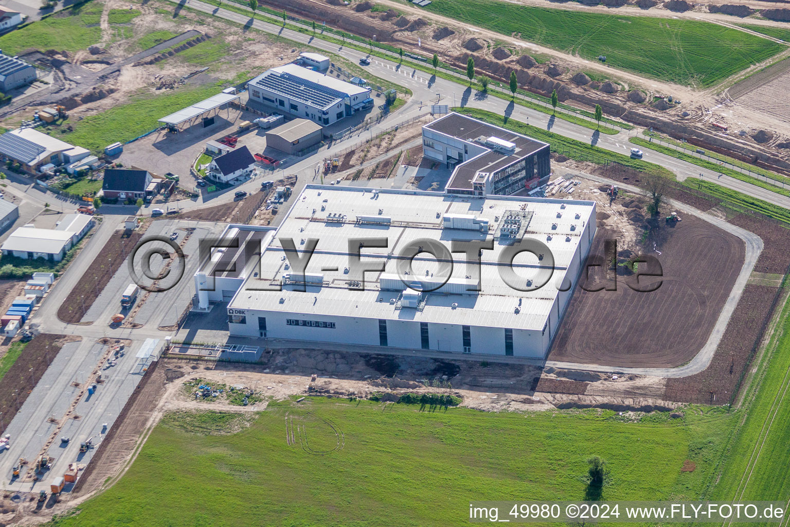 Industrial and commercial area Nord with ITK Engineering GmbH in Ruelzheim in the state Rhineland-Palatinate, Germany