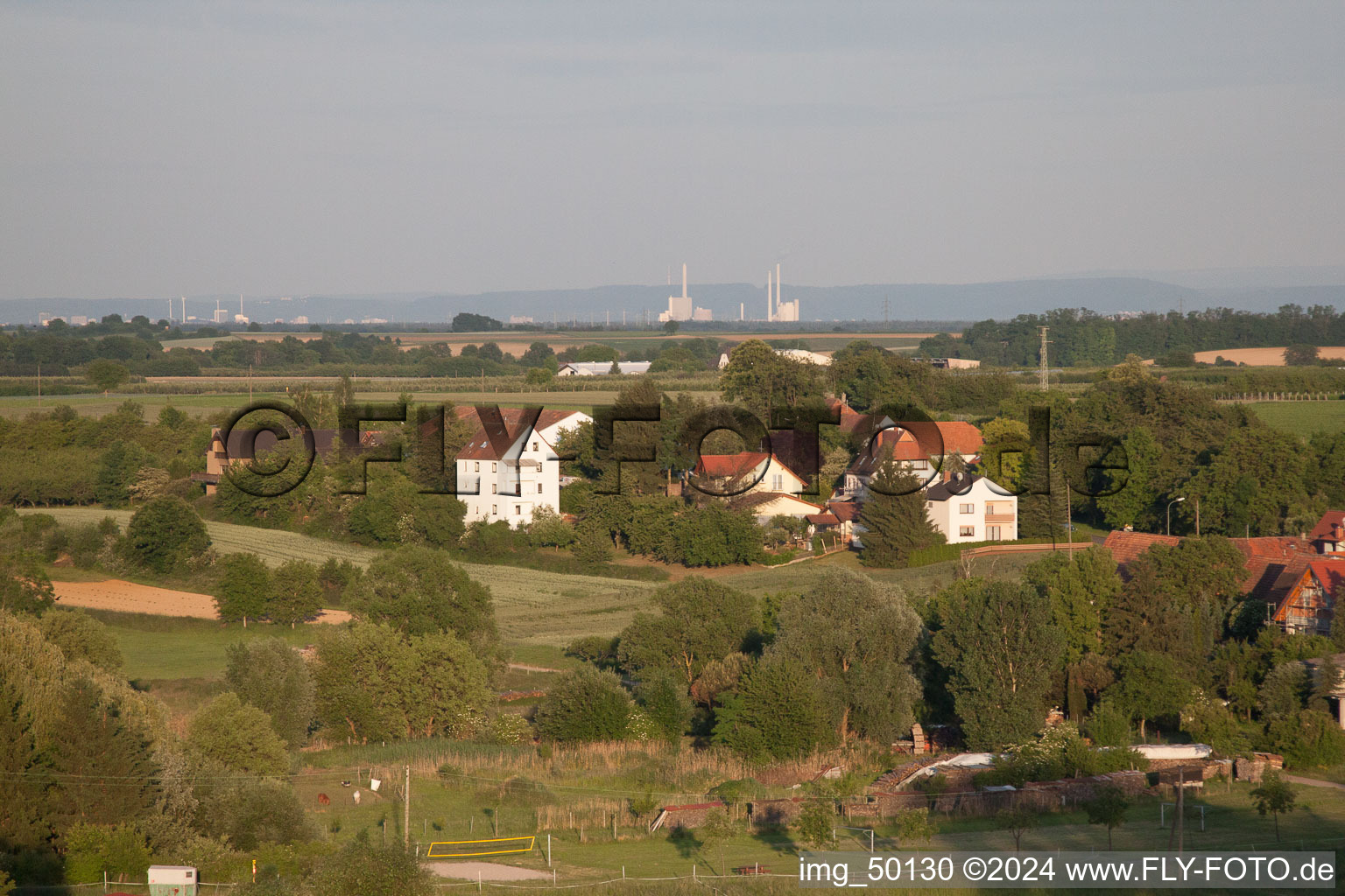 Drone image of Hergersweiler in the state Rhineland-Palatinate, Germany