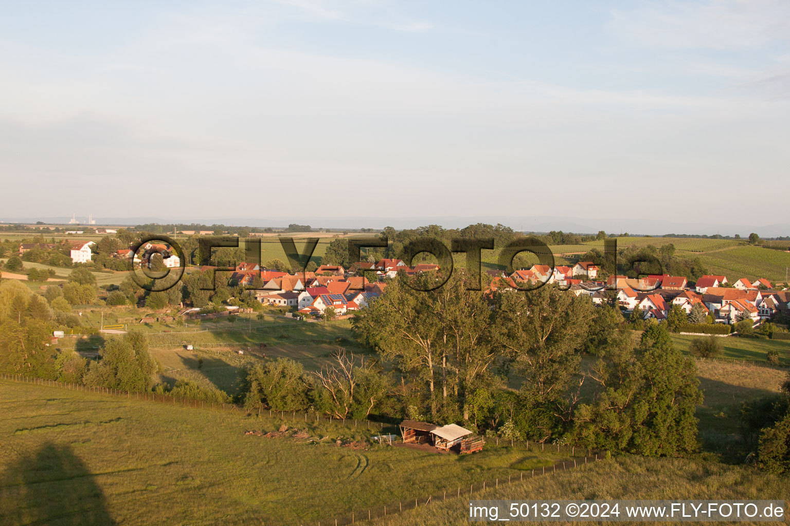 Hergersweiler in the state Rhineland-Palatinate, Germany from a drone