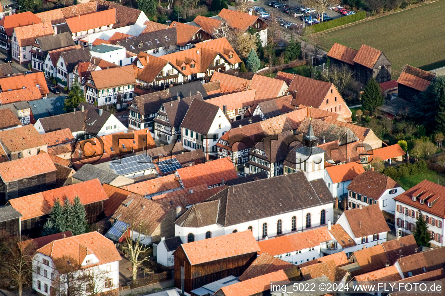 Church building in the village of in the district Hayna in Herxheim bei Landau (Pfalz) in the state Rhineland-Palatinate