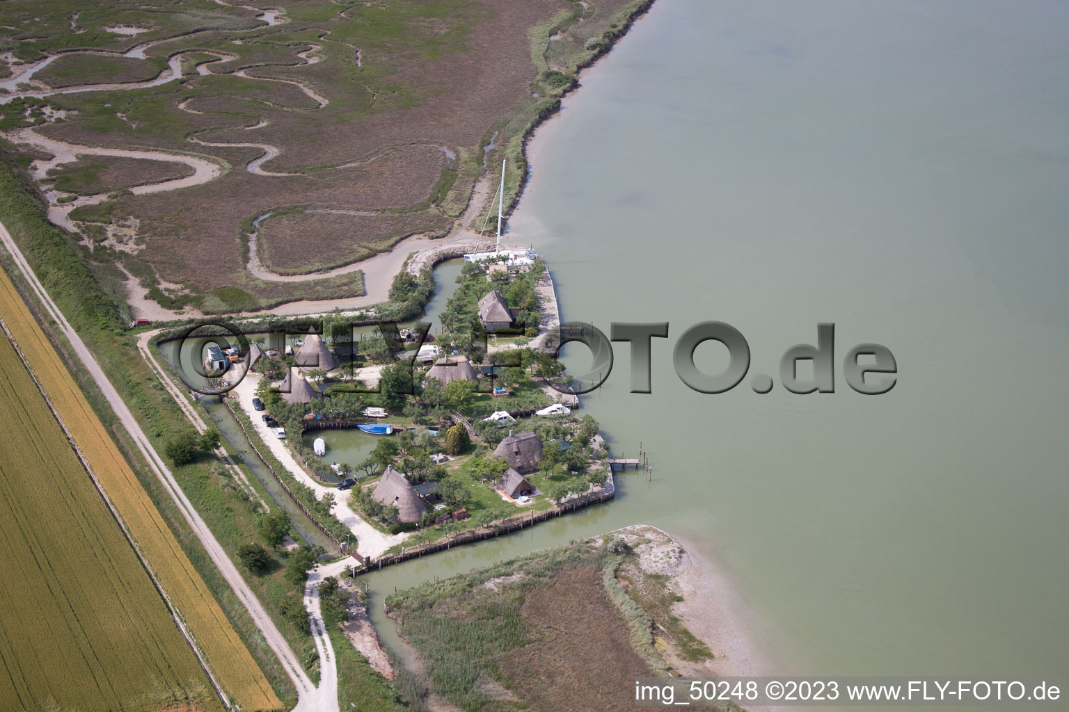 Aerial photograpy of Agenzia Valpelina in the state Veneto, Italy