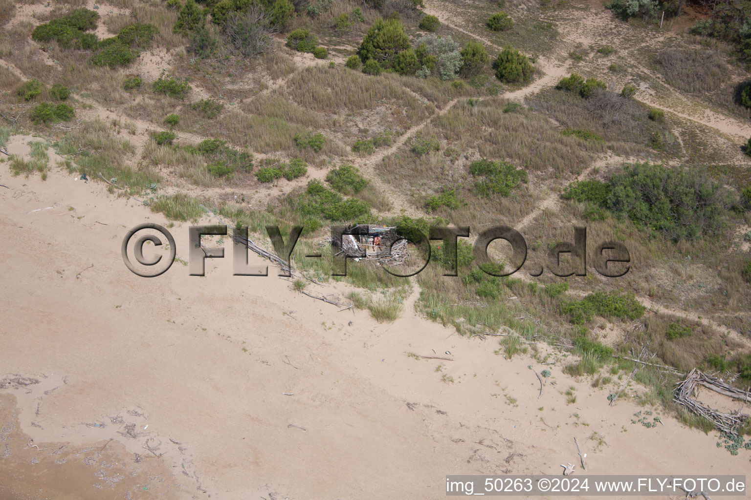 Aerial view of Porto Falconera in the state Veneto, Italy