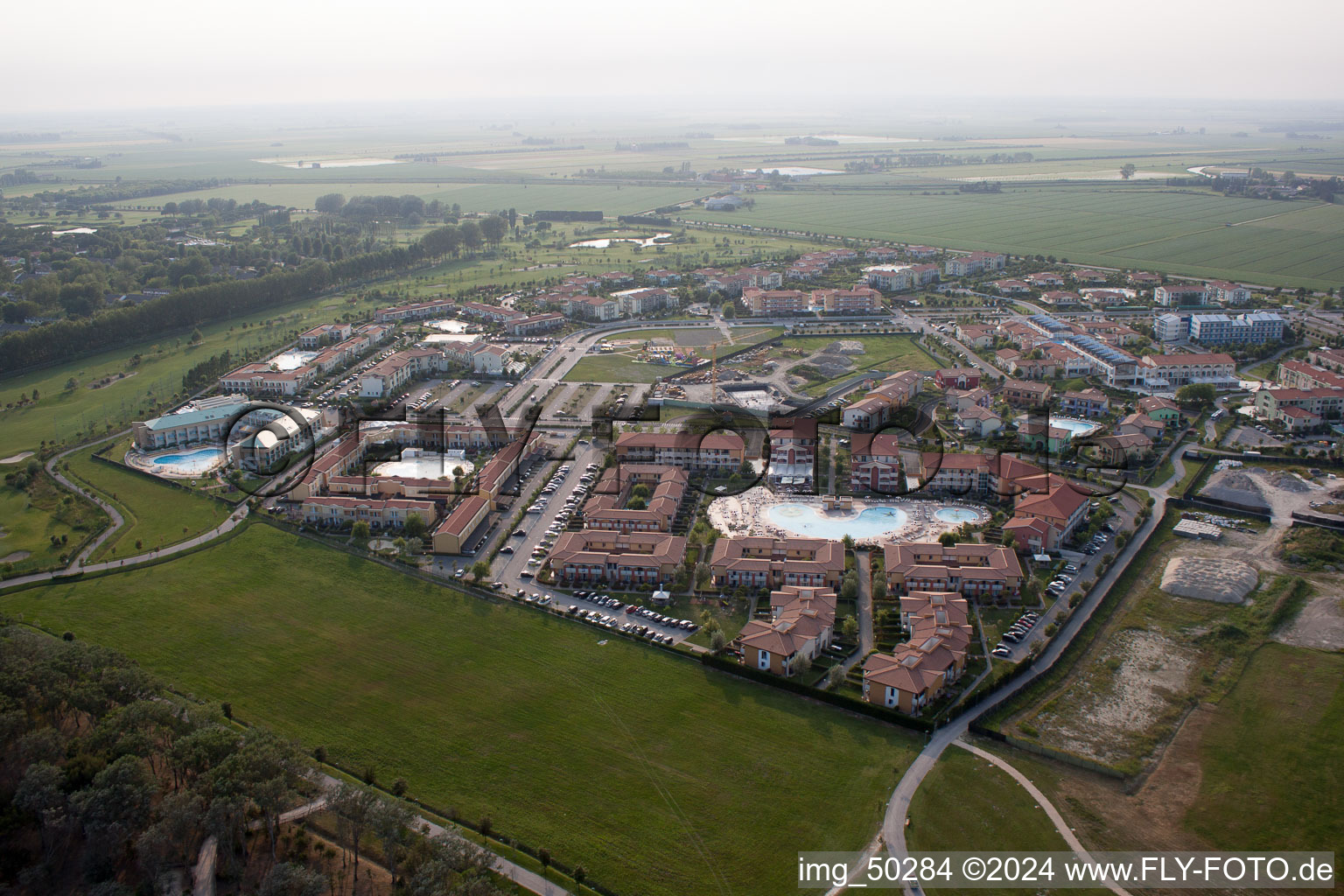 Aerial view of Duna Verde in the state Veneto, Italy