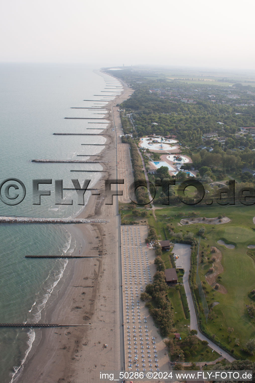 Aerial photograpy of Duna Verde in the state Veneto, Italy