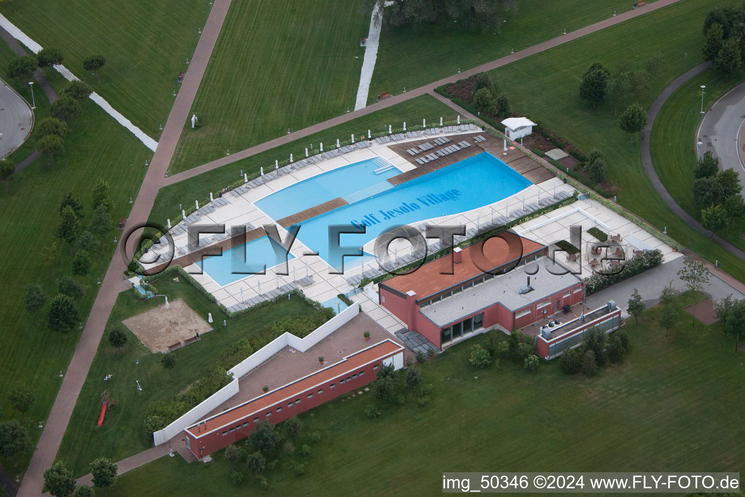 Lido di Jesolo in the state Veneto, Italy out of the air