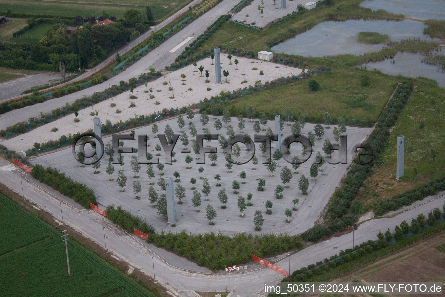 Bird's eye view of Lido di Jesolo in the state Veneto, Italy