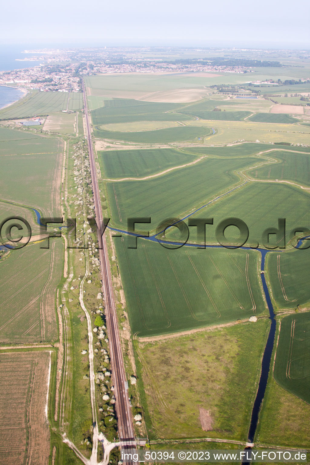 Aerial photograpy of Saint Nicholas at Wade in the state England, Great Britain