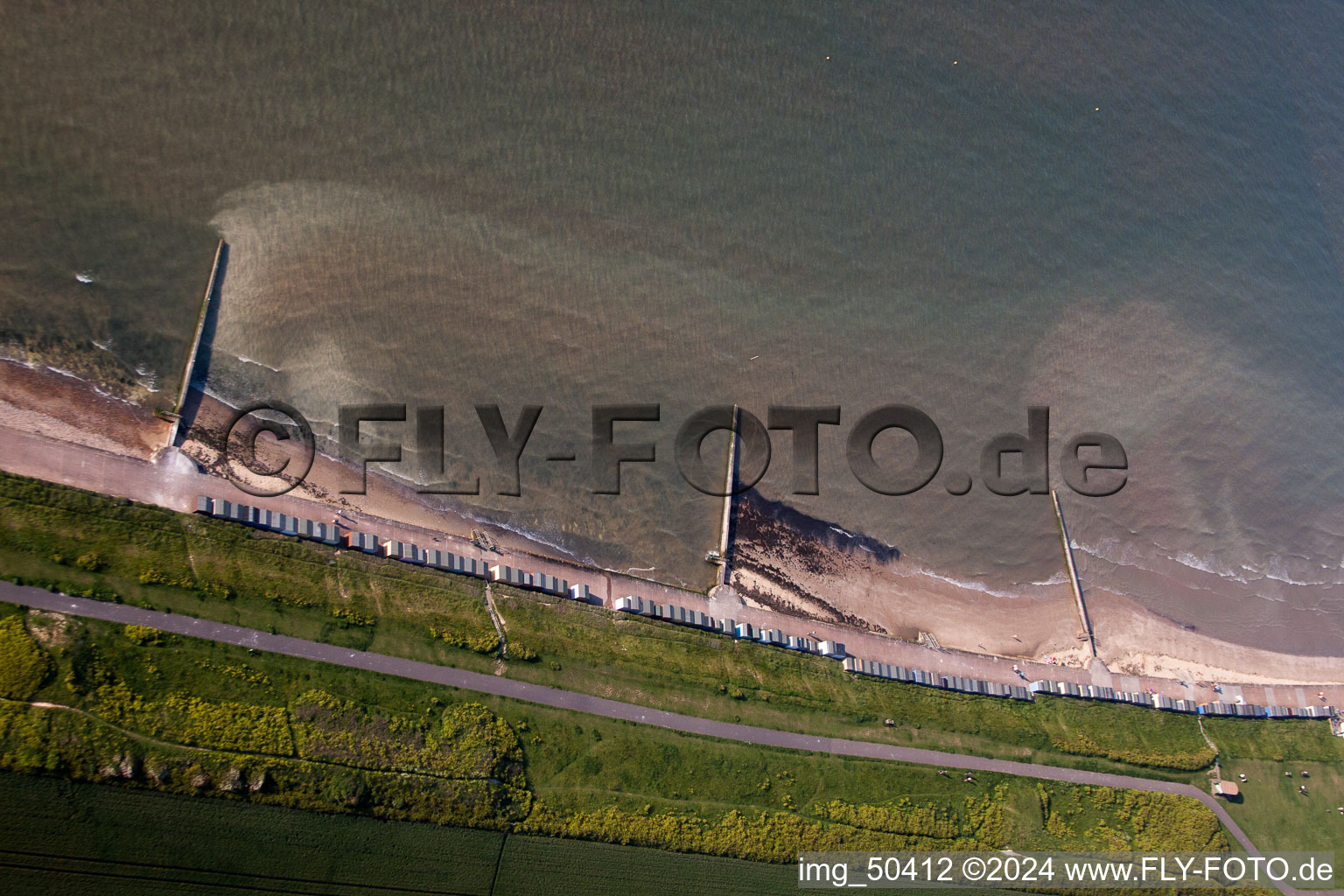 Aerial photograpy of Birchington in the state England, Great Britain