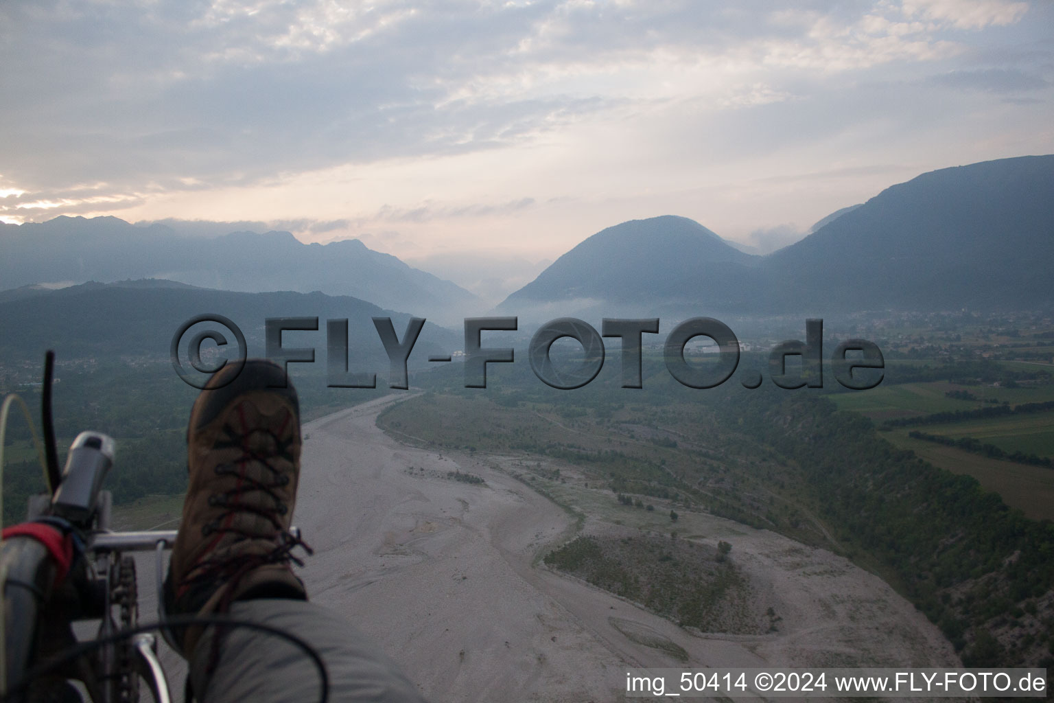 Aerial photograpy of TagliamentO in Solimbergo in the state Friuli Venezia Giulia, Italy