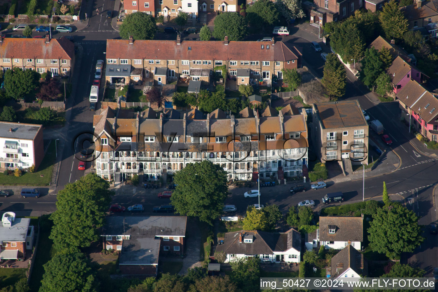 Birchington-on-Sea in the state England, Great Britain seen from above