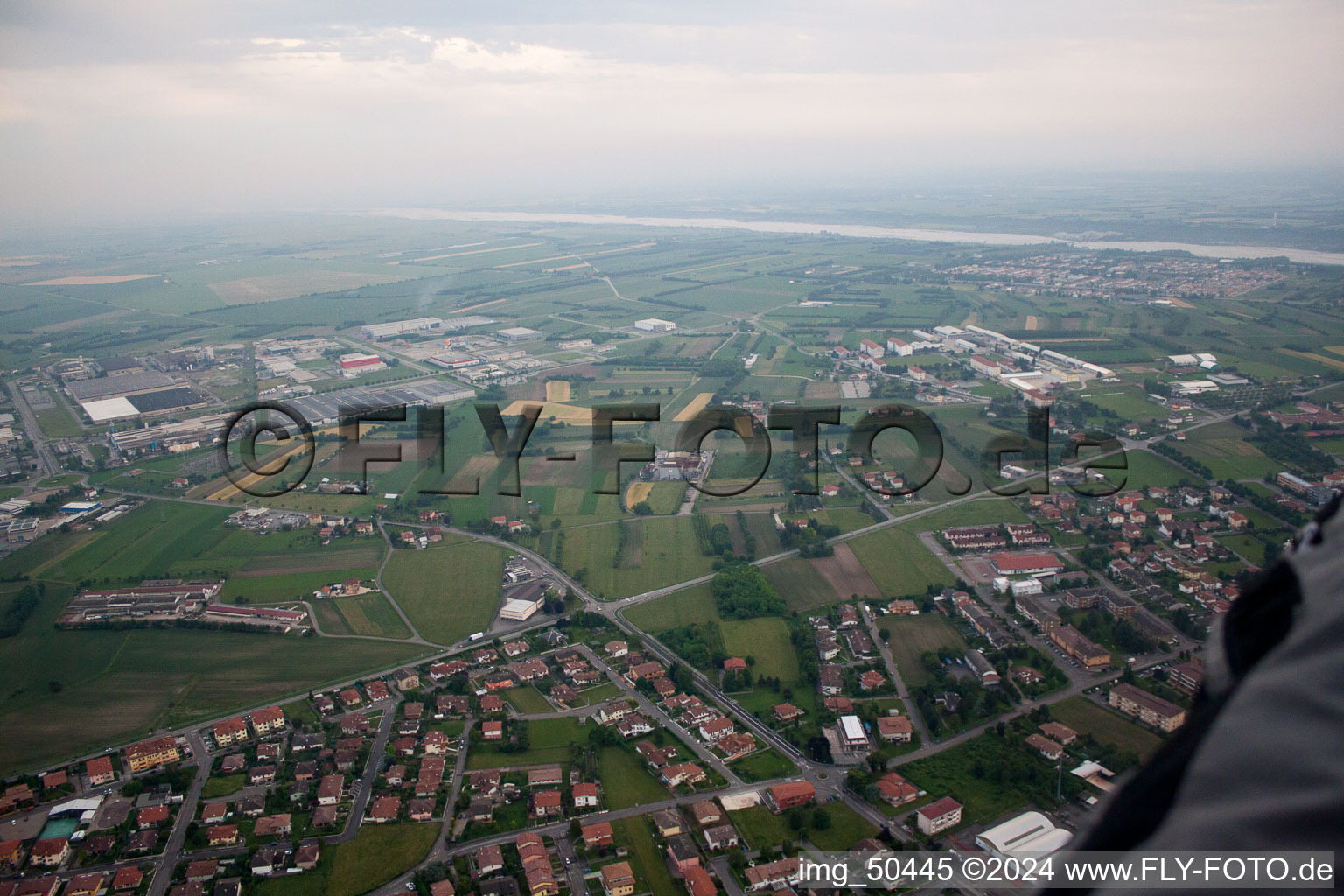 Maniago in the state Pordenone, Italy out of the air