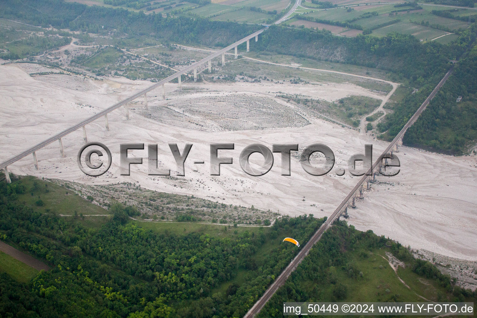 Drone recording of Vajont in the state Pordenone, Italy