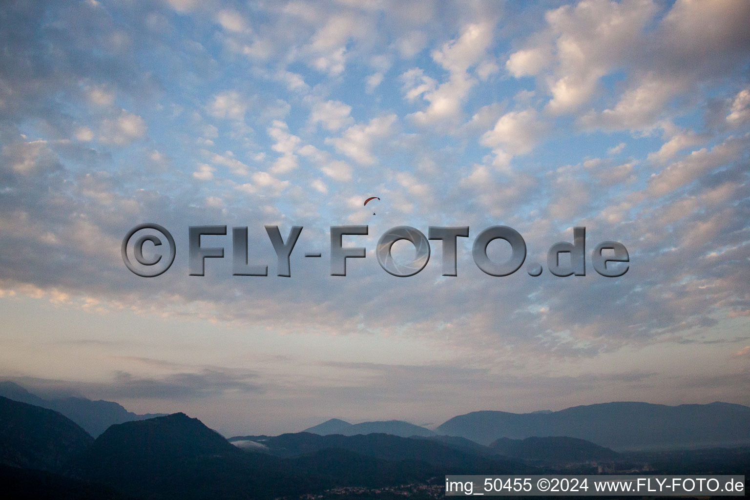 Maniago in the state Pordenone, Italy seen from above