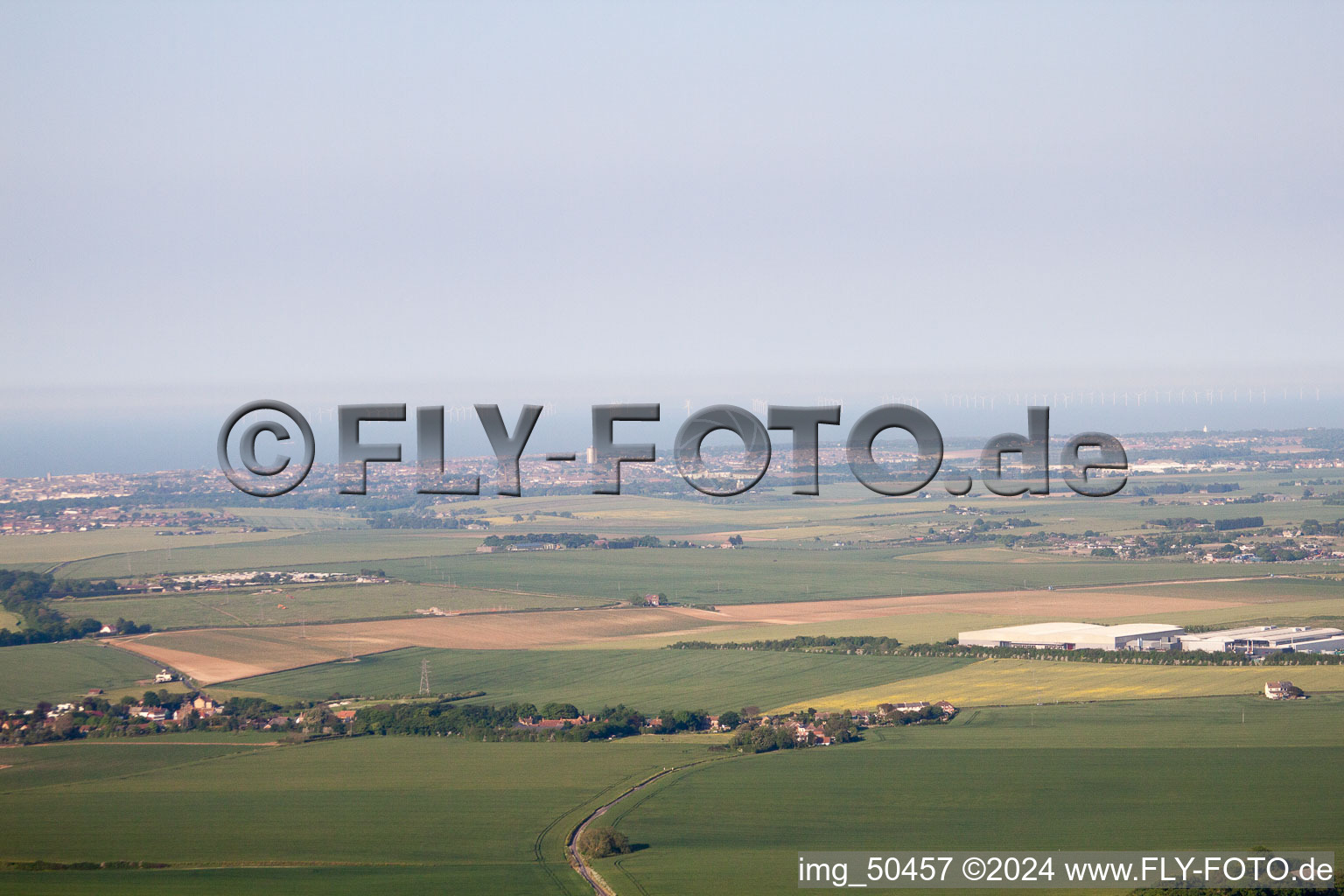 Aerial photograpy of Monkton in the state England, Great Britain