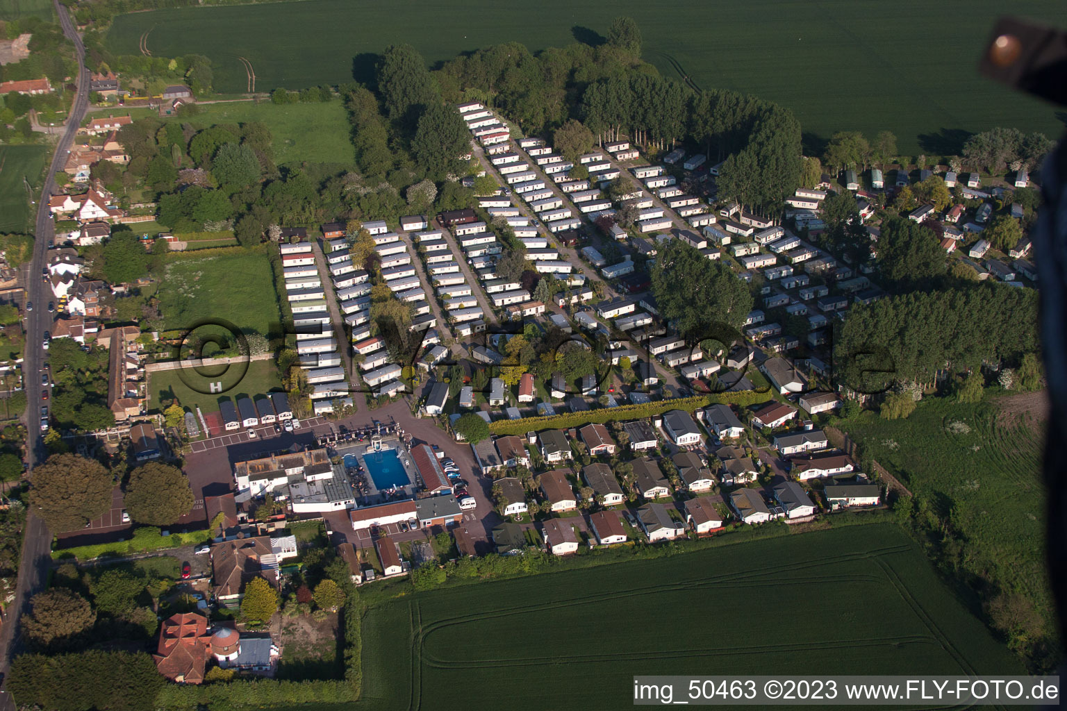 Monkton in the state England, Great Britain from above