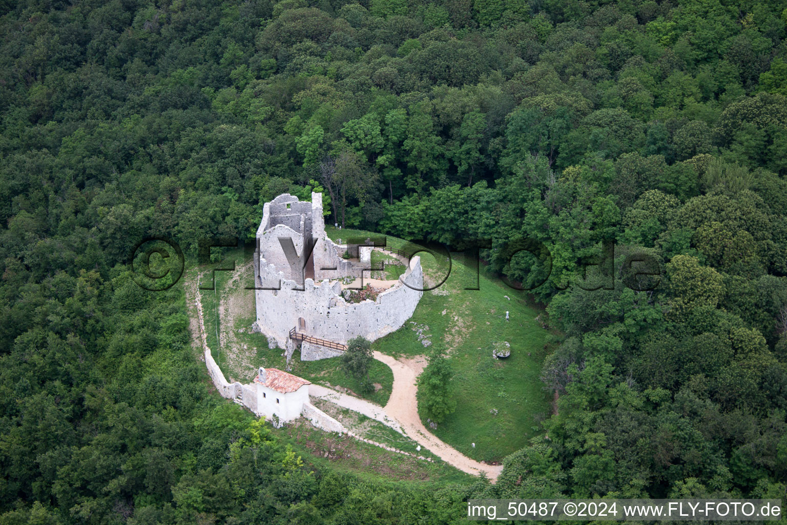 Toppo in the state Friuli Venezia Giulia, Italy seen from above