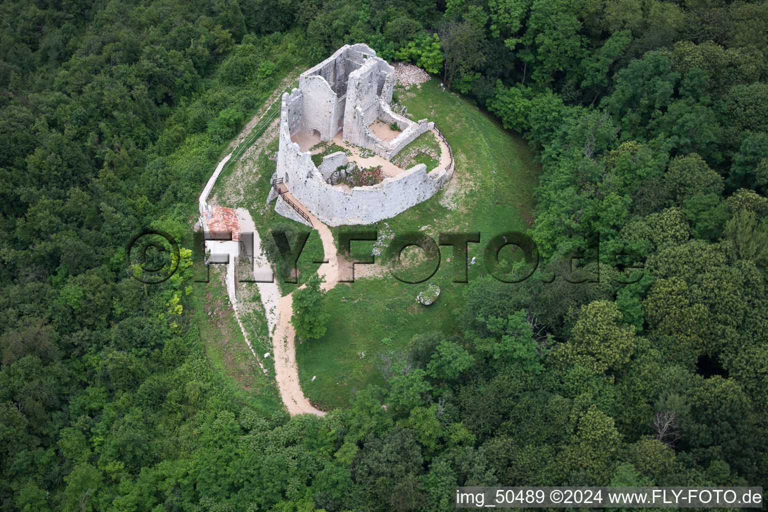 Toppo in the state Friuli Venezia Giulia, Italy from the plane