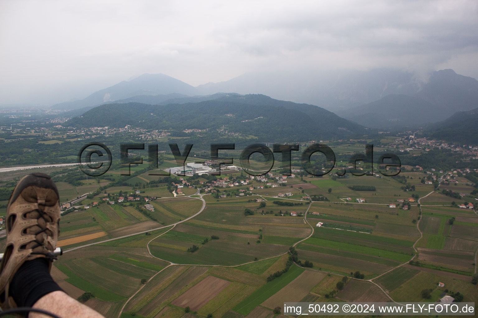 Bird's eye view of Toppo in the state Friuli Venezia Giulia, Italy