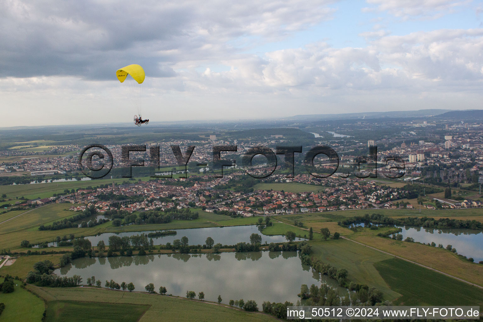 Aerial photograpy of Manom in the state Moselle, France