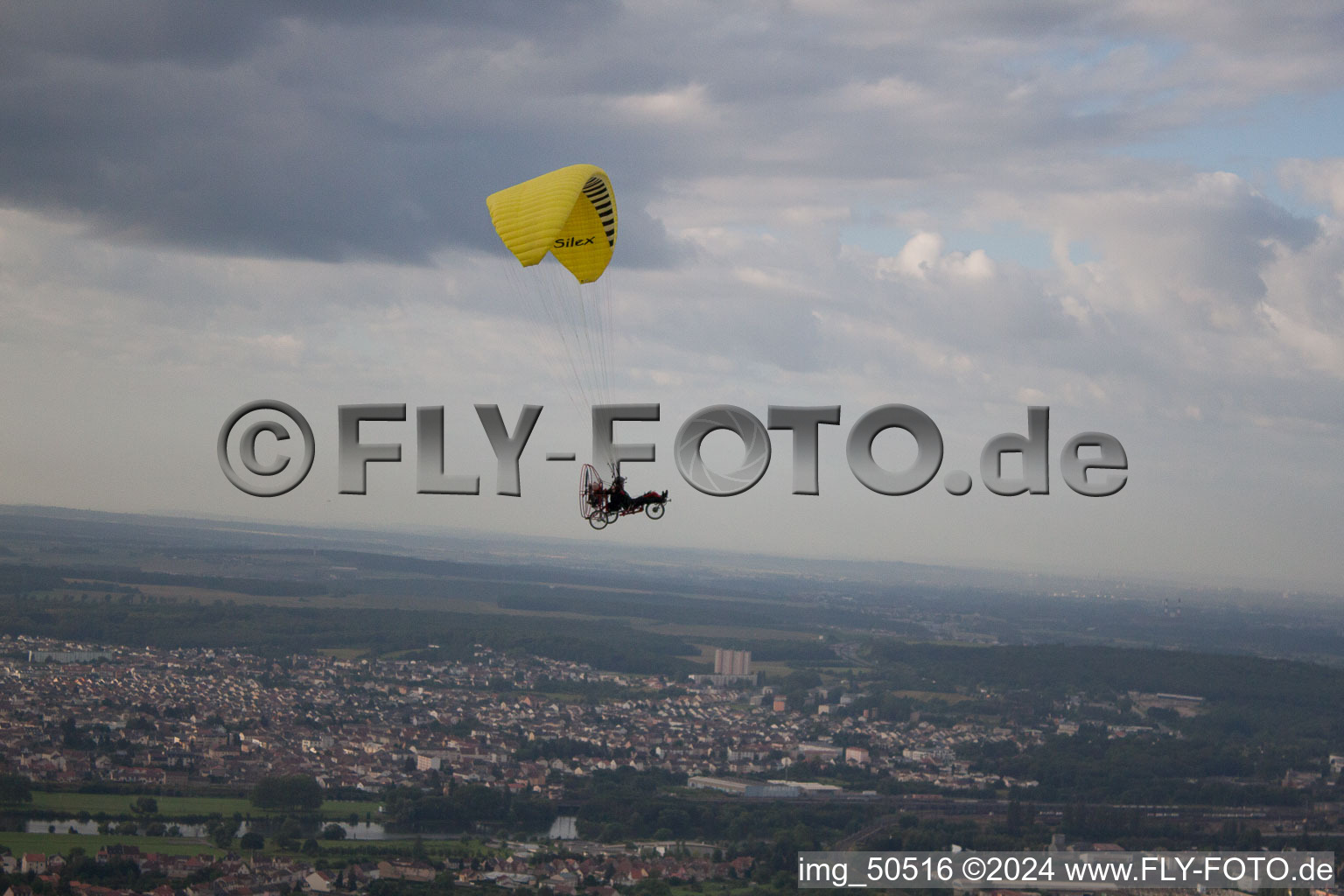 Thionville in the state Moselle, France from above