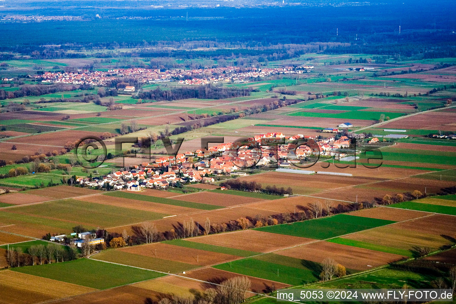 Village view in the district Niederhochstadt in Hochstadt in the state Rhineland-Palatinate, Germany