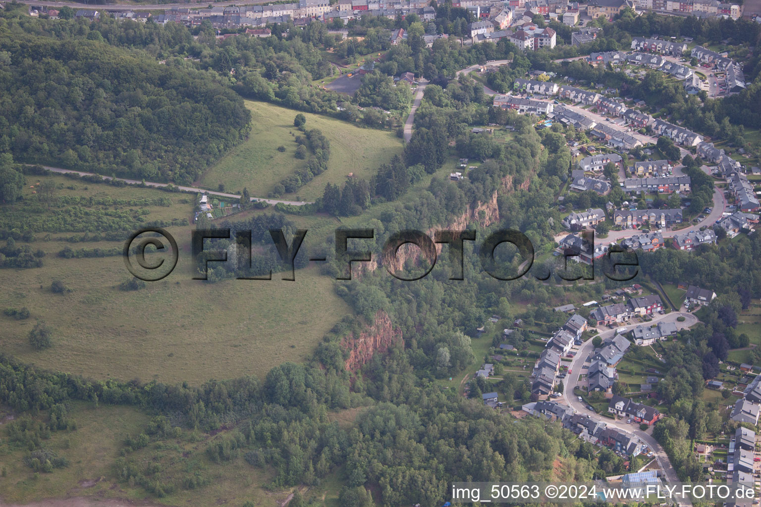 Ottange in the state Moselle, France seen from above