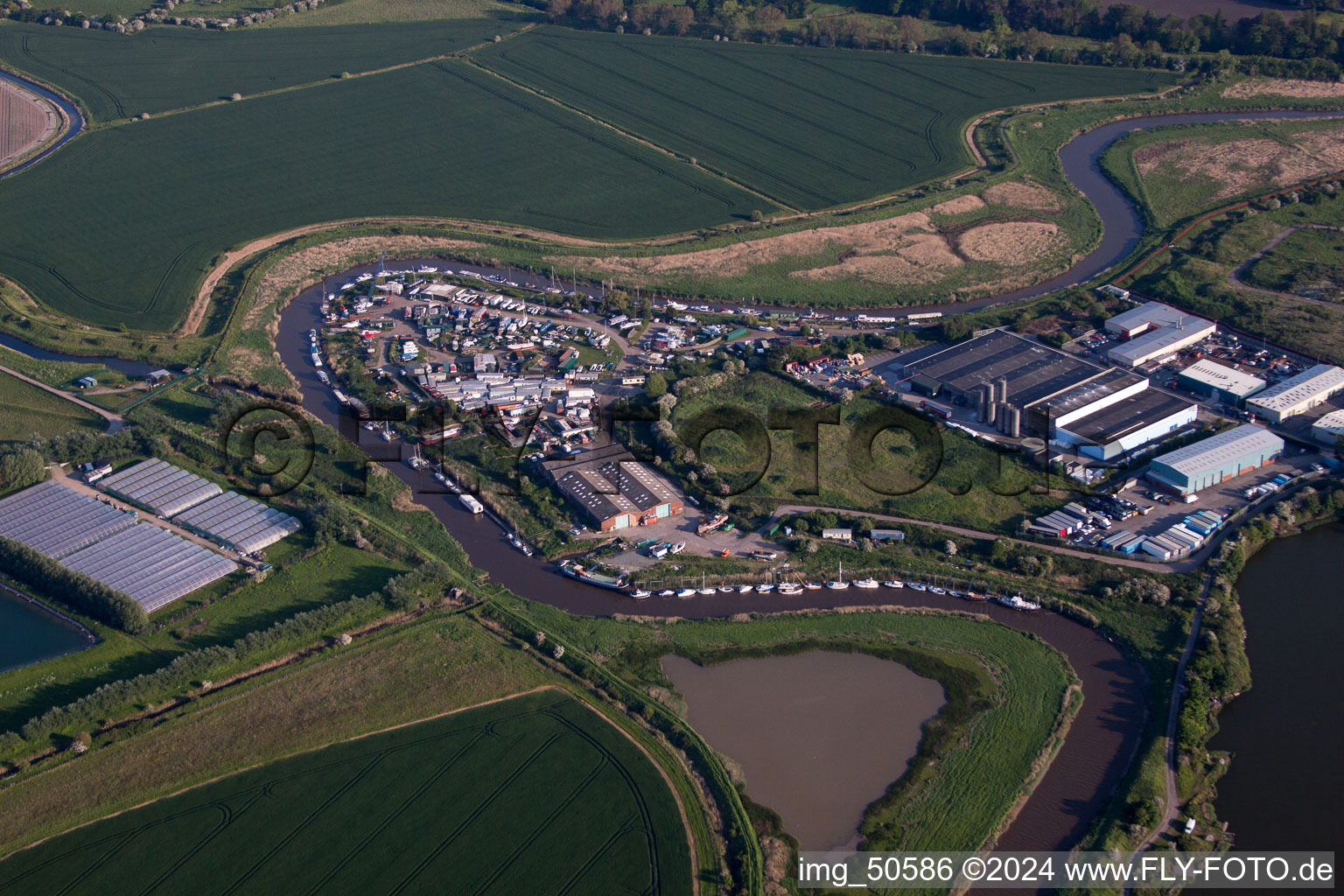 Great Stonar in the state England, Great Britain from above