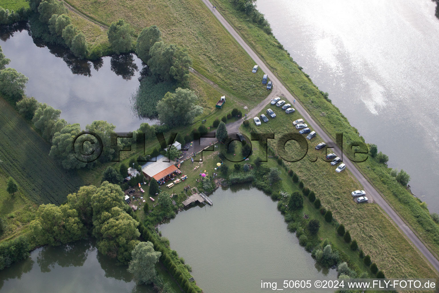 Kœnigsmacker in the state Moselle, France from above