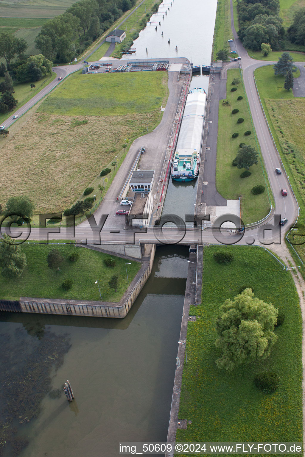 Kœnigsmacker in the state Moselle, France out of the air