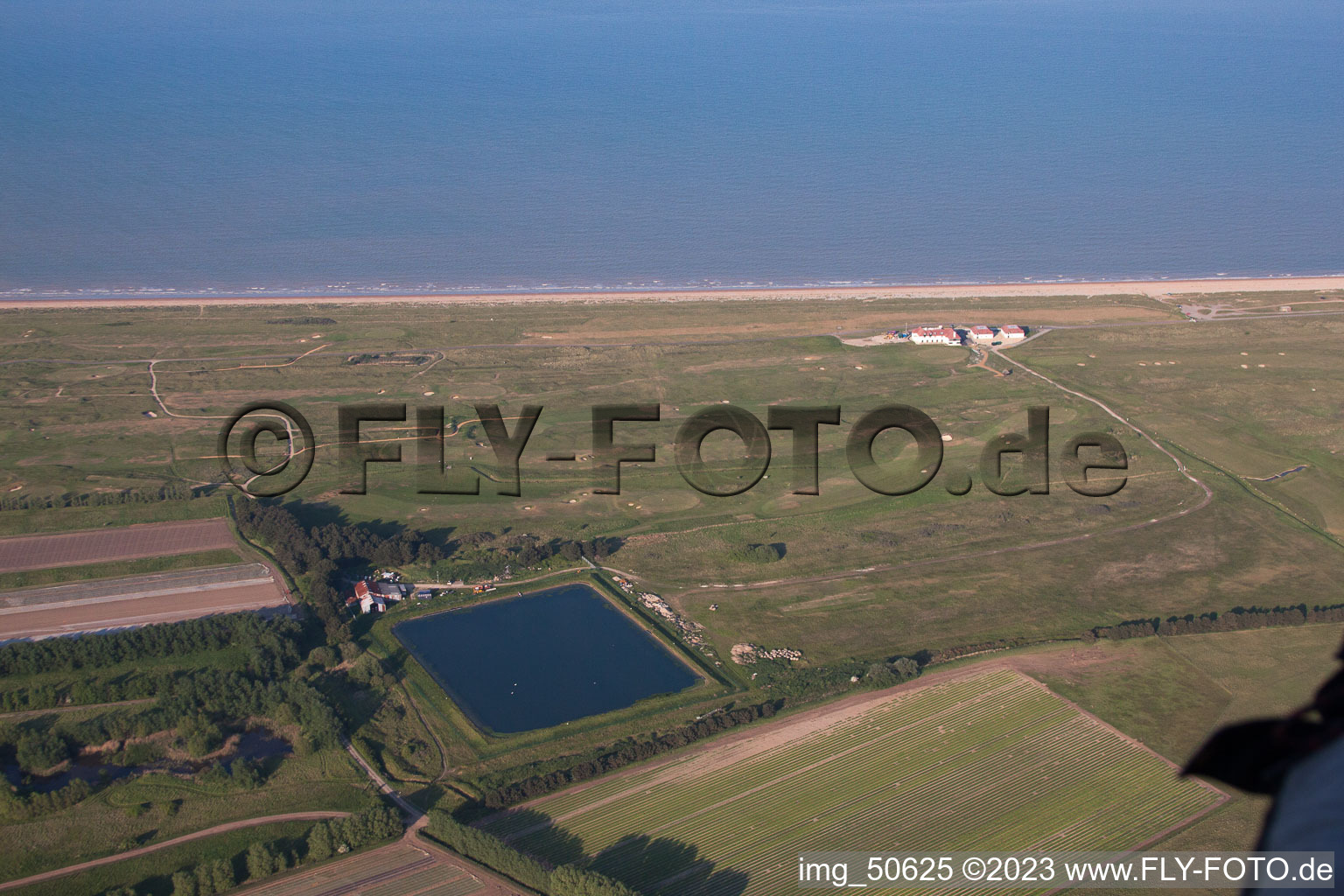 Aerial photograpy of Great Stonar in the state England, Great Britain
