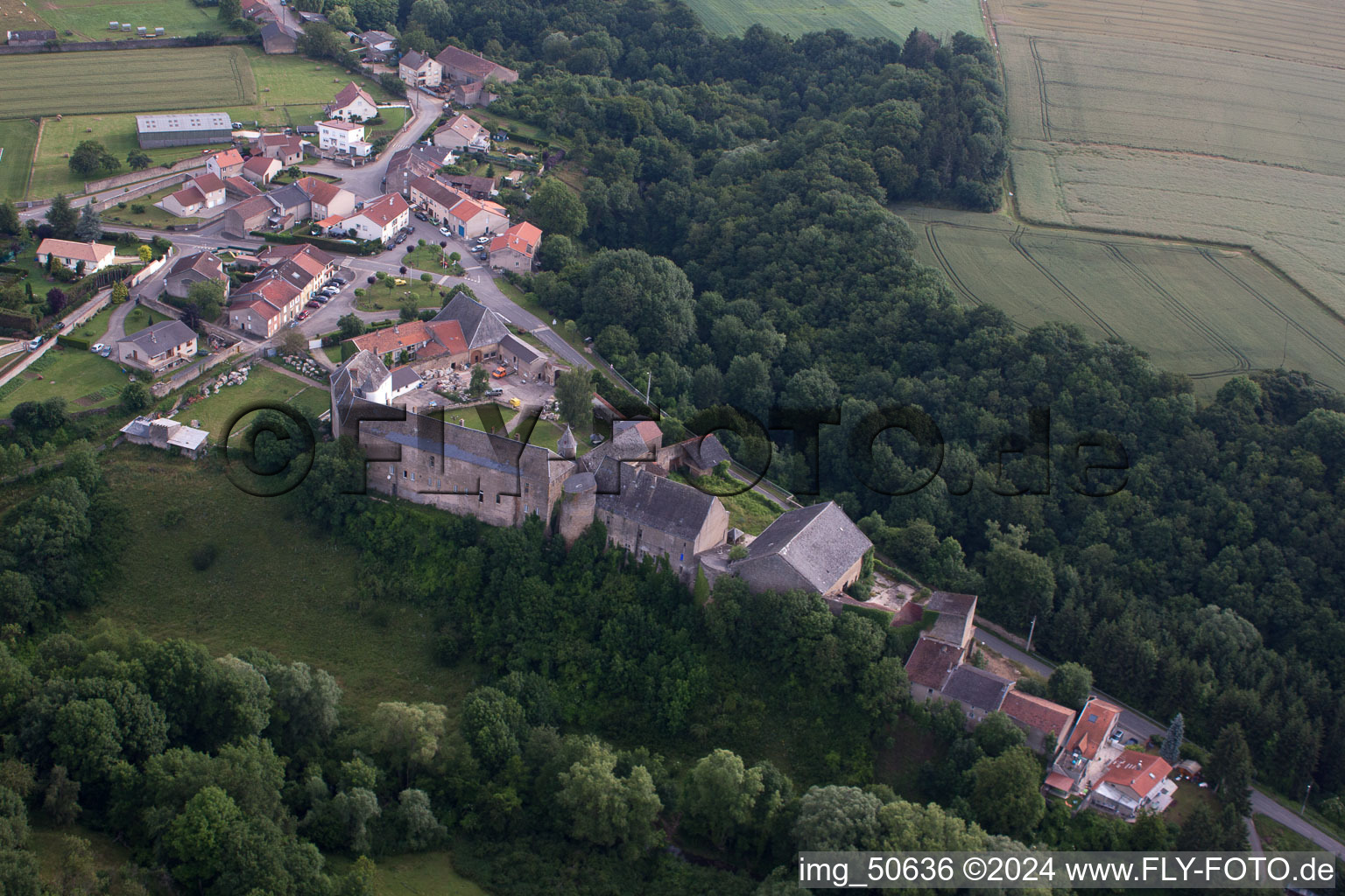 Aerial photograpy of Roussy-le-Village in the state Moselle, France