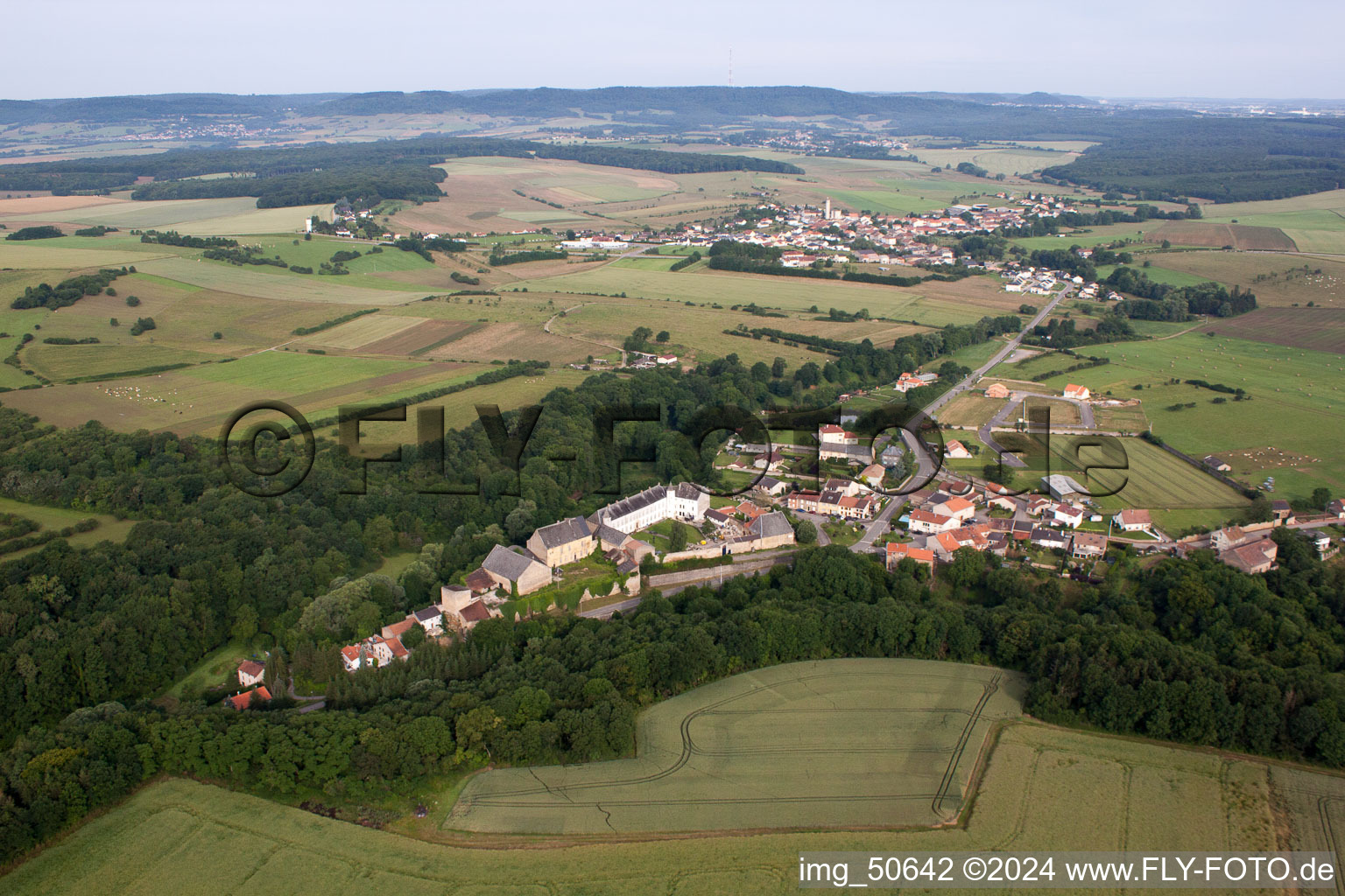 Roussy-le-Village in the state Moselle, France from above