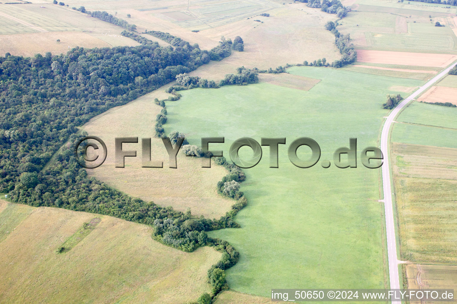 Aerial view of Beyren-lès-Sierck in the state Moselle, France