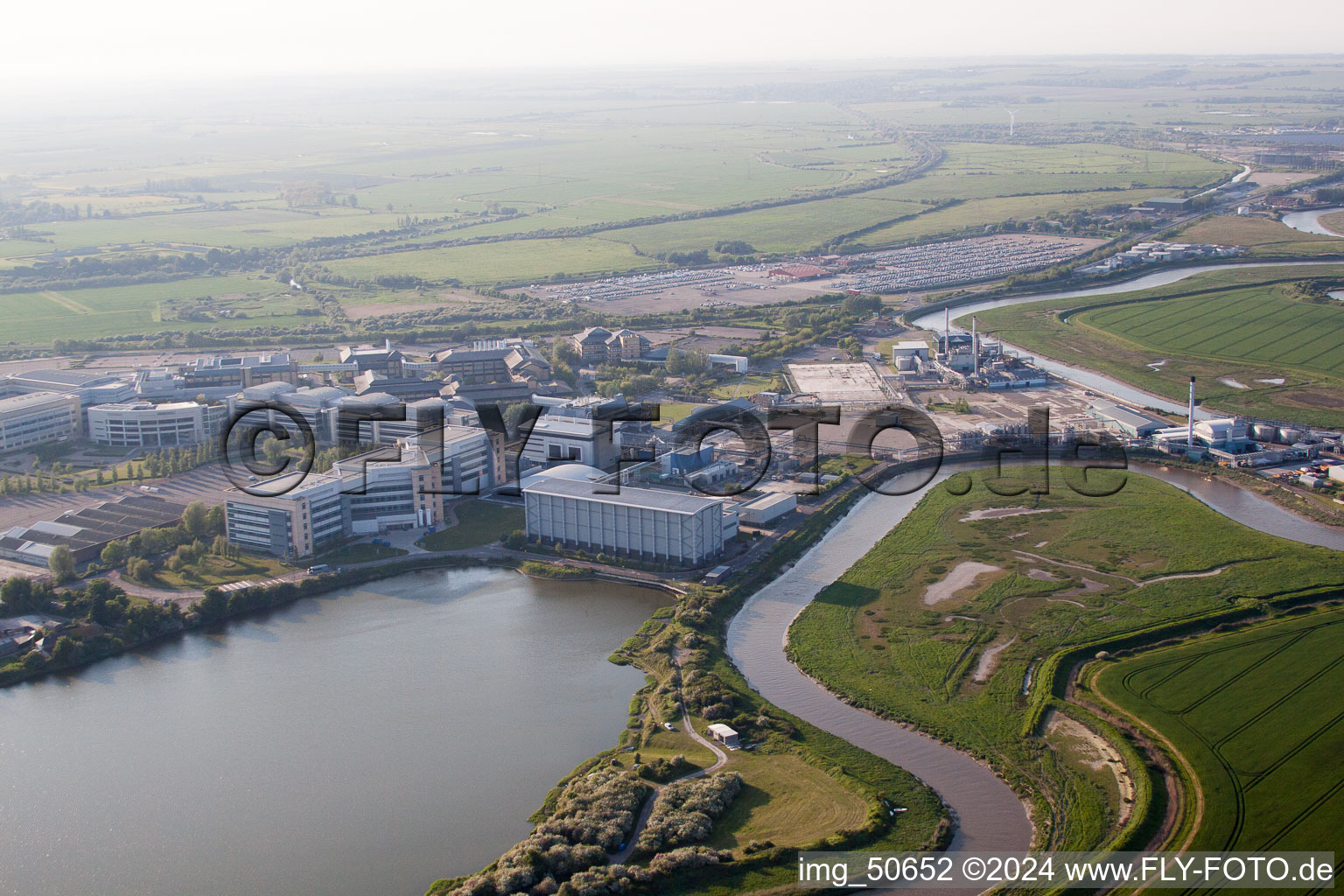 Great Stonar in the state England, Great Britain viewn from the air