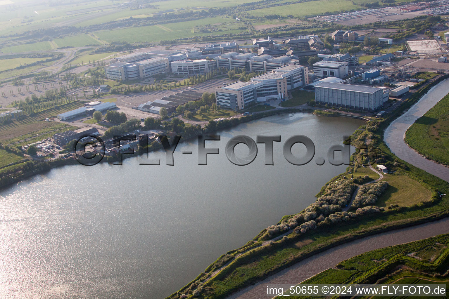 Great Stonar in the state England, Great Britain viewn from the air