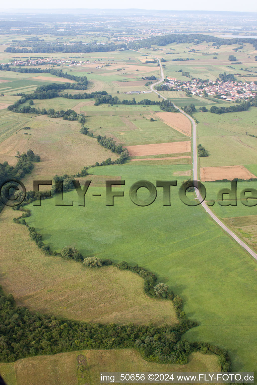 Aerial photograpy of Beyren-lès-Sierck in the state Moselle, France