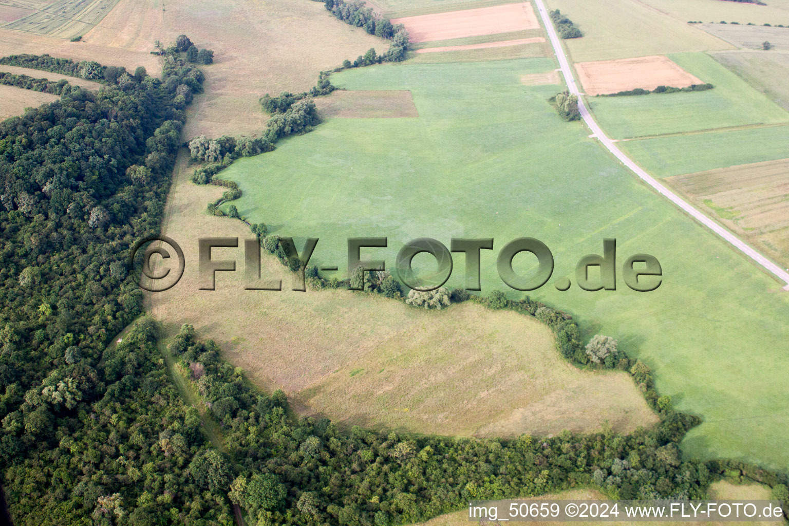 Aerial view of Haute-Kontz in the state Moselle, France