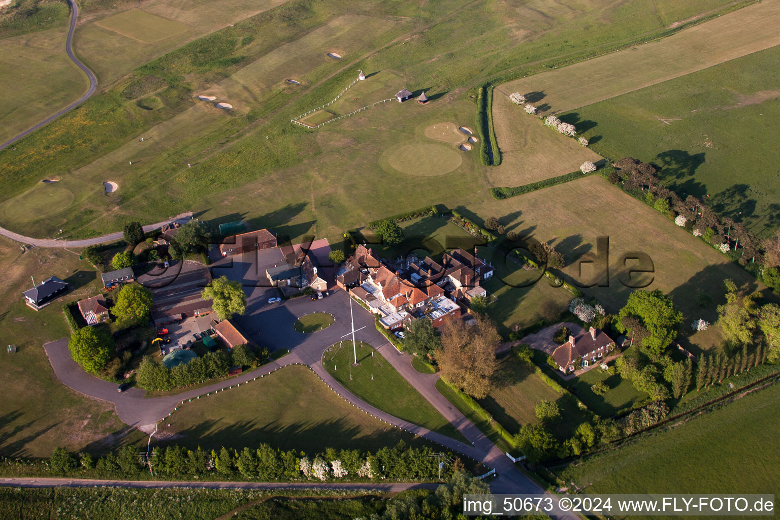 Sandwich in the state England, Great Britain from above