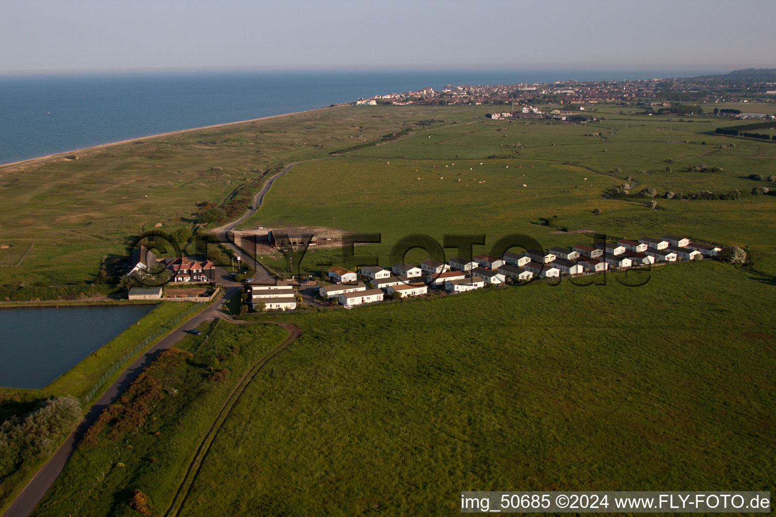 Aerial photograpy of Worth in the state England, Great Britain