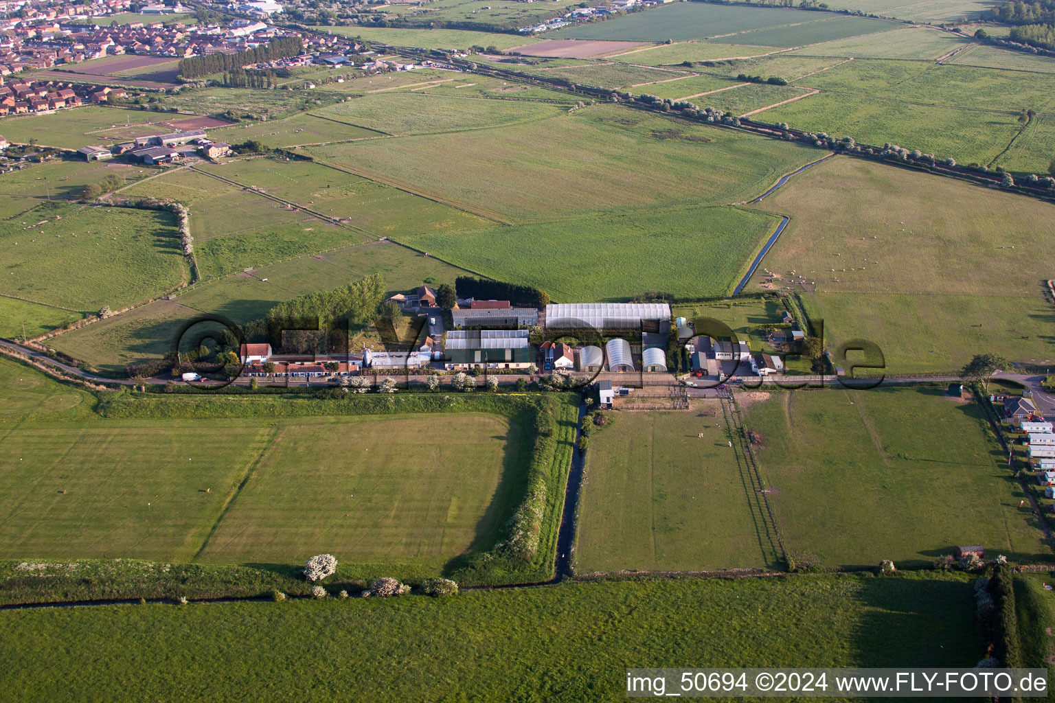 Aerial view of Deal in the state England, Great Britain