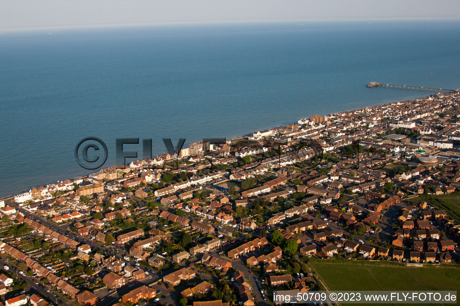 Deal in the state England, Great Britain seen from above