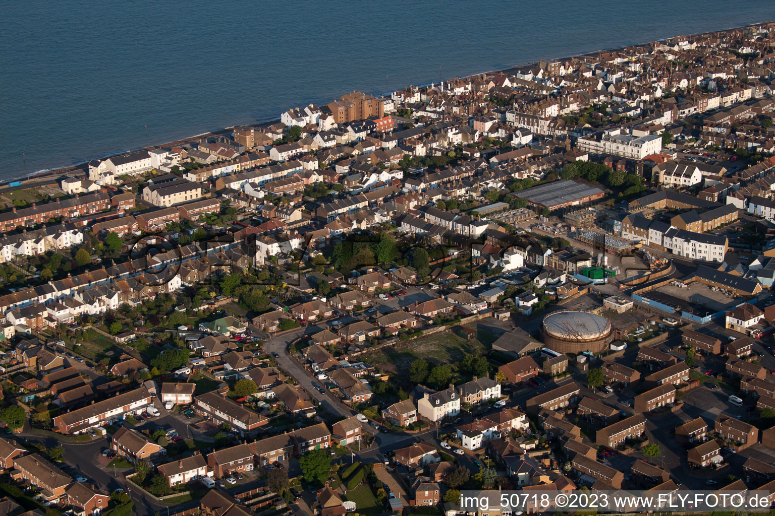 Deal in the state England, Great Britain viewn from the air