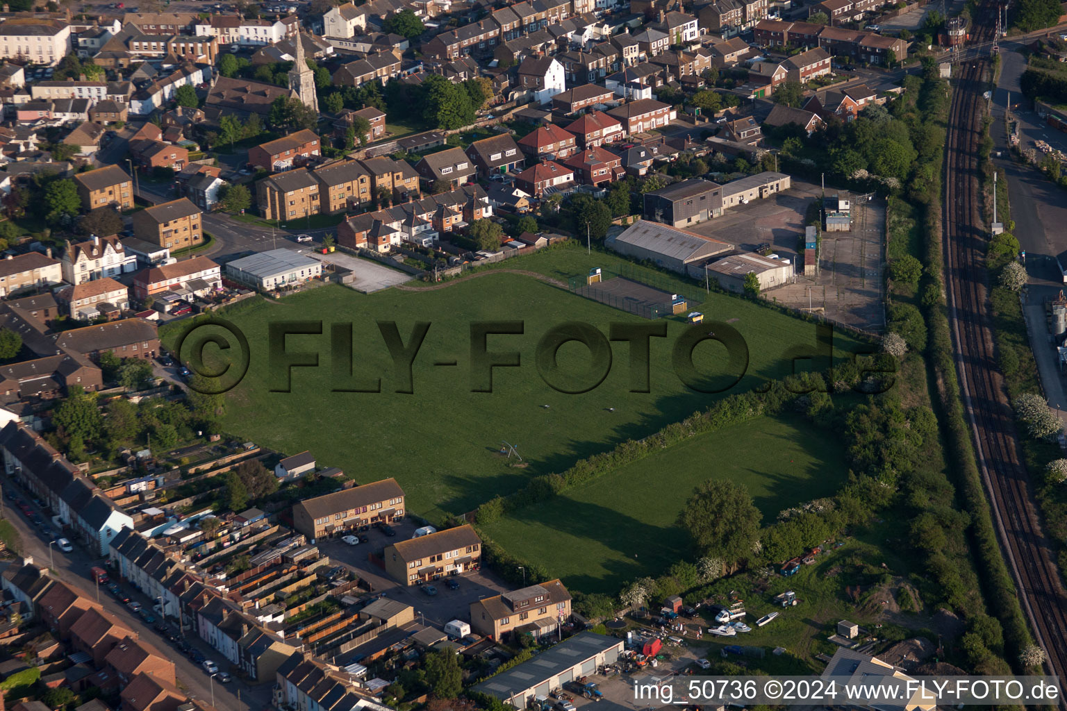 Deal in the state England, Great Britain seen from a drone