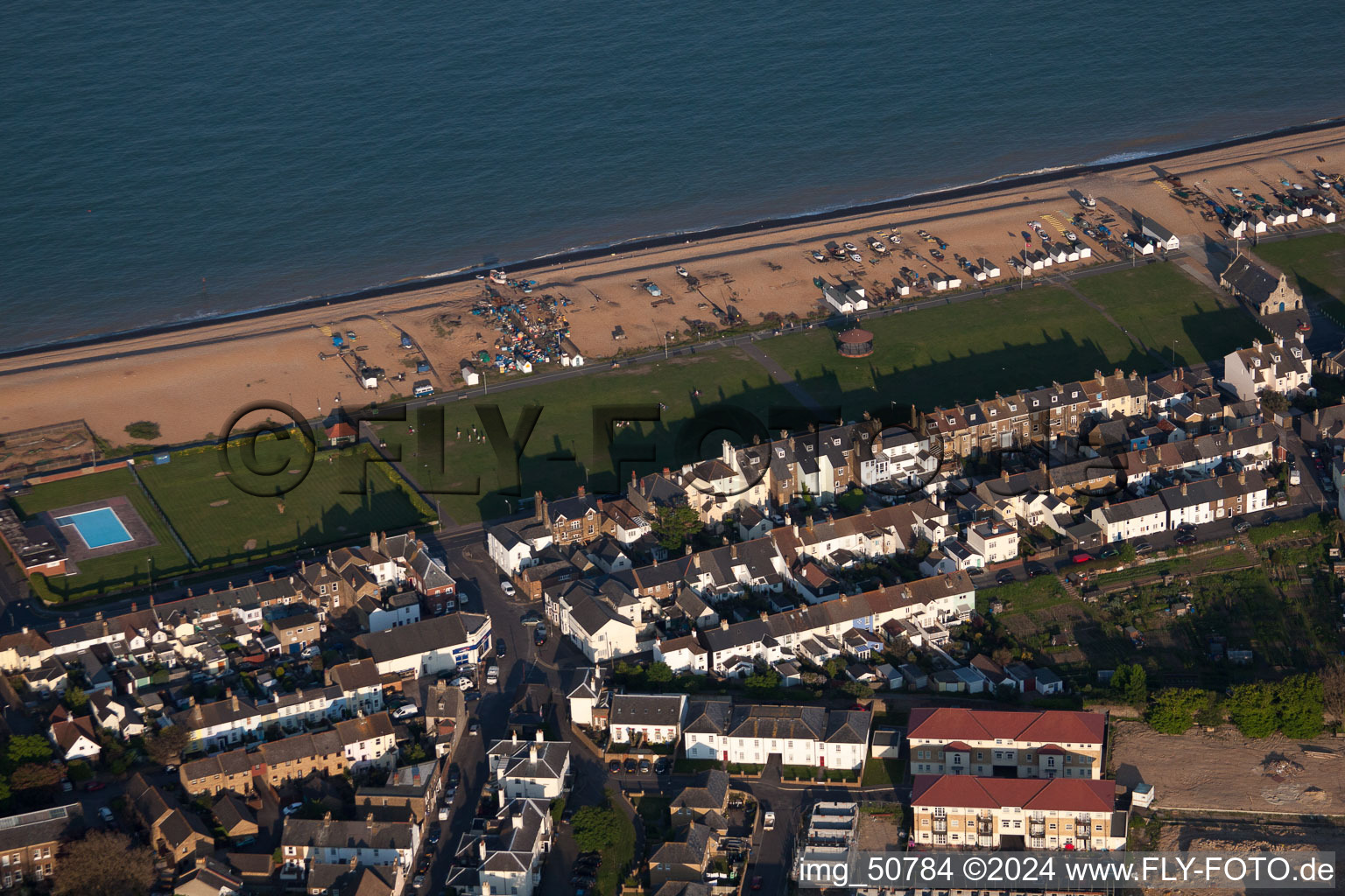 Deal in the state England, Great Britain seen from a drone