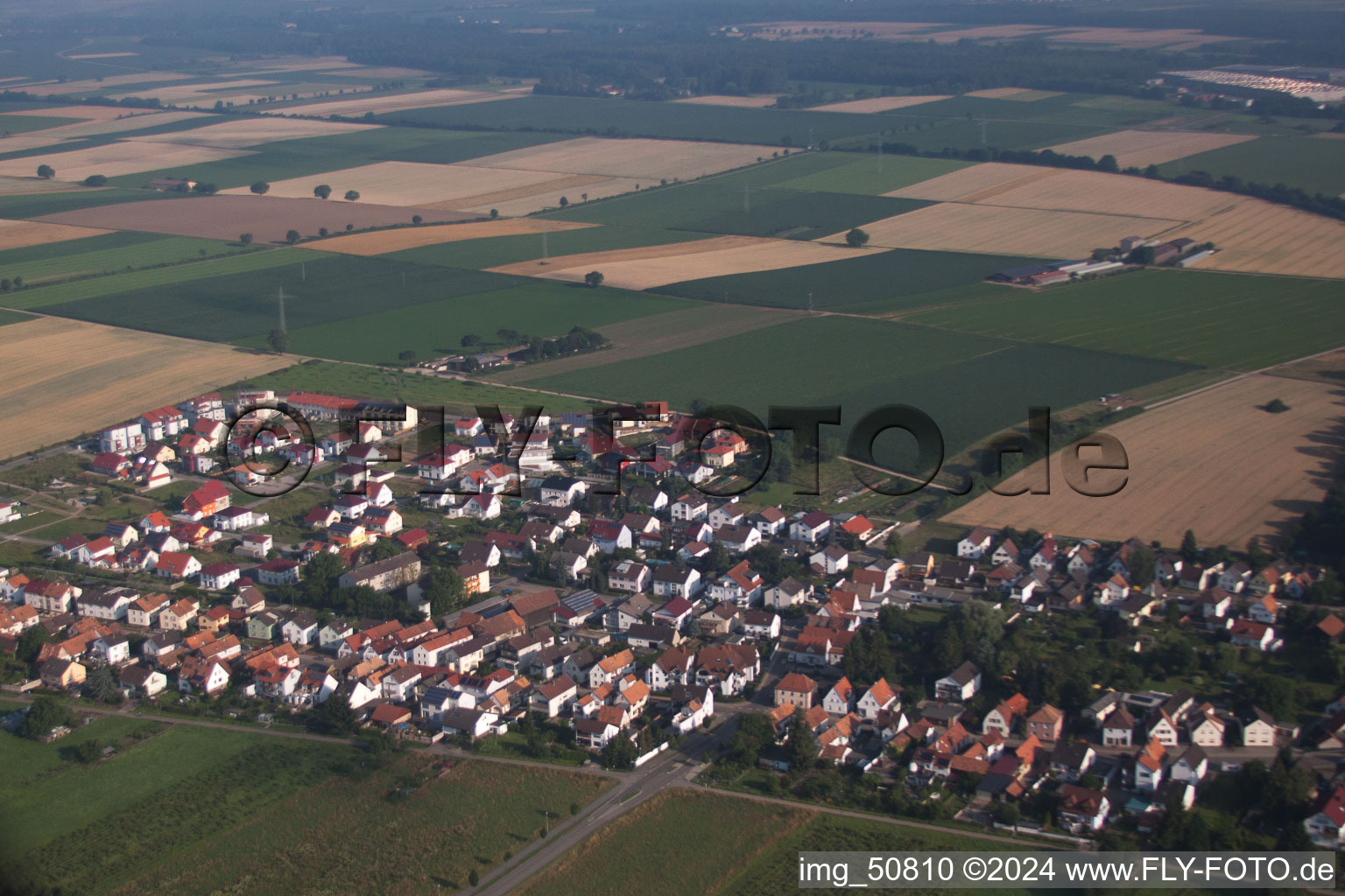 Bird's eye view of Kandel in the state Rhineland-Palatinate, Germany