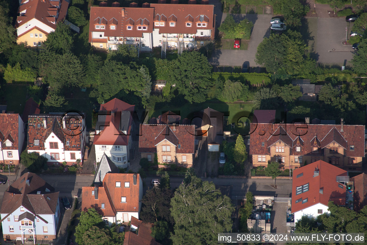 Bismarckstr in Kandel in the state Rhineland-Palatinate, Germany out of the air