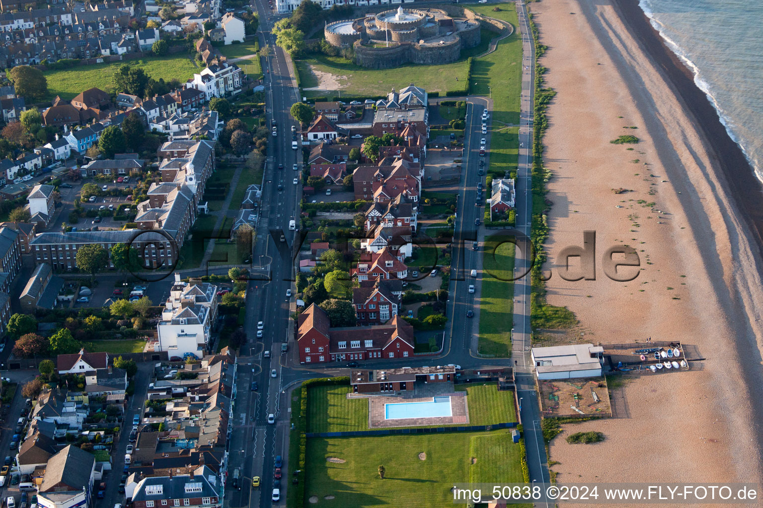 Bird's eye view of Deal in the state England, Great Britain