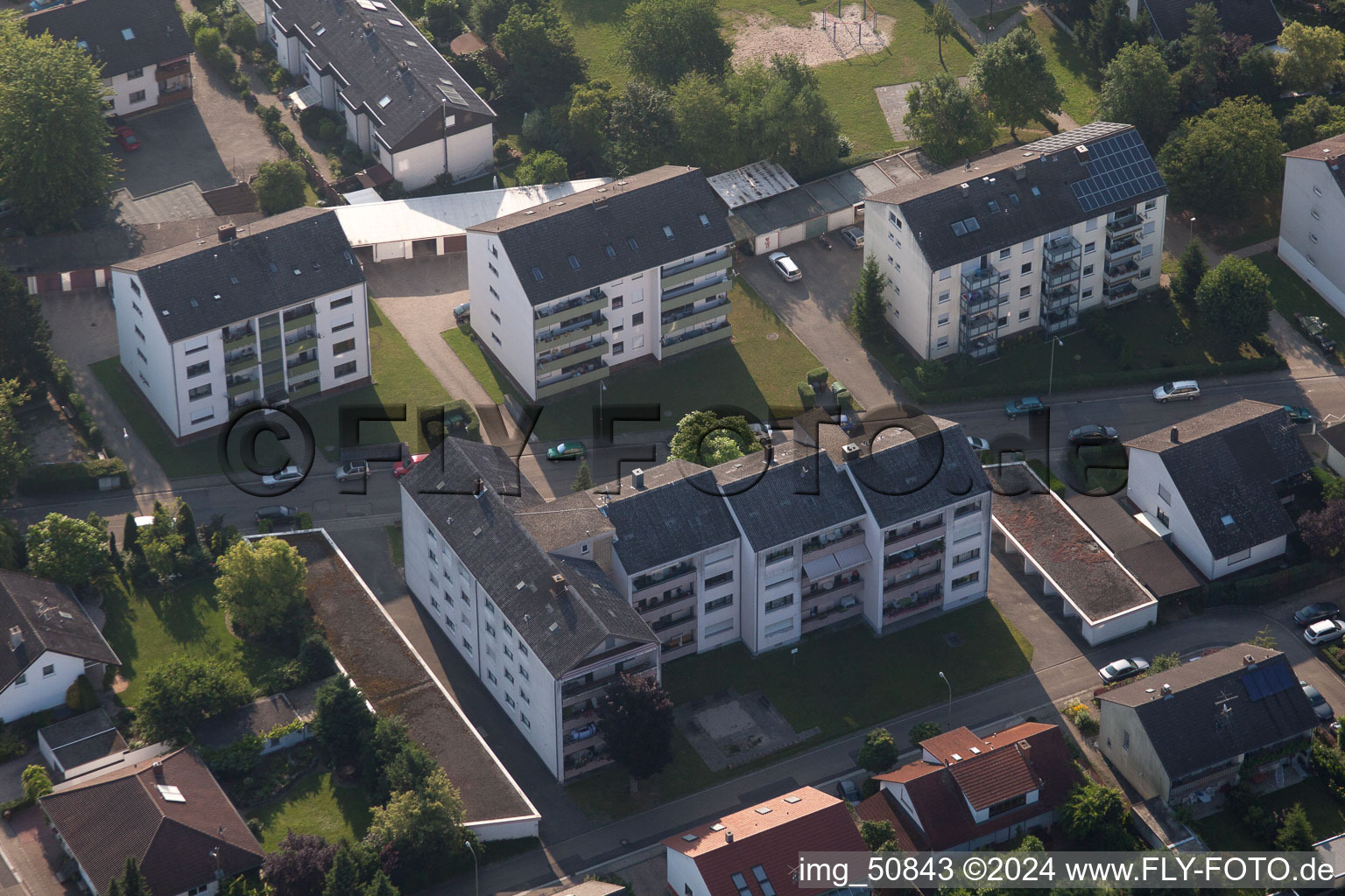 Kandel in the state Rhineland-Palatinate, Germany viewn from the air